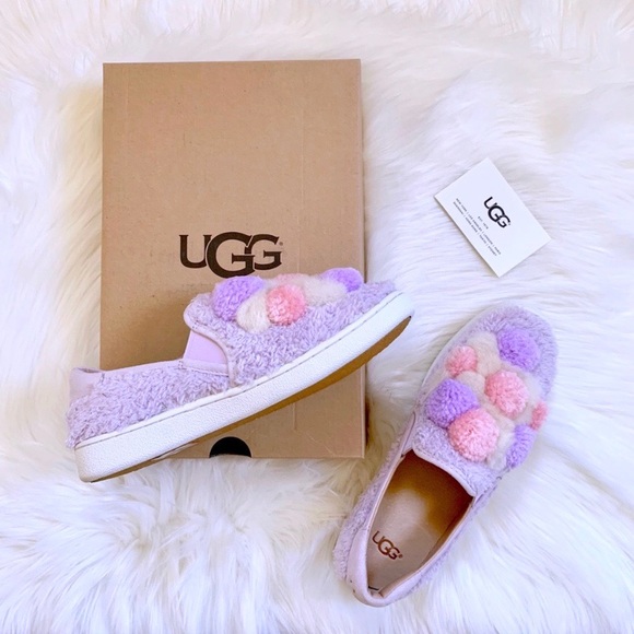 UGG Shoes - UGG Ricci Plush Pompom Slip-On Sneakers